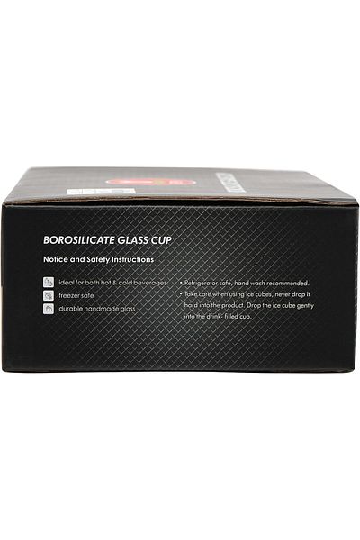 Reem Borosilicate Cup Set, 6 Pieces, Clear