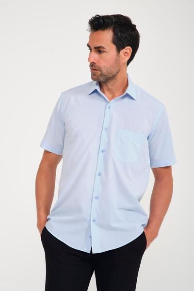 Fitmens Klasična muška košulja od teri pamuka kratkih rukava sa poklon kutijo...