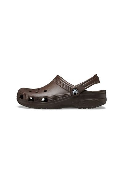 Crocs Unisex Brand Logo Άνετες καφέ παντόφλες καθημερινής χρήσης 10001-21Q