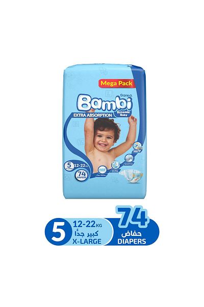 Bambi SANITA BAMBI NO 5 X-LRG  MEGA 74PCS
