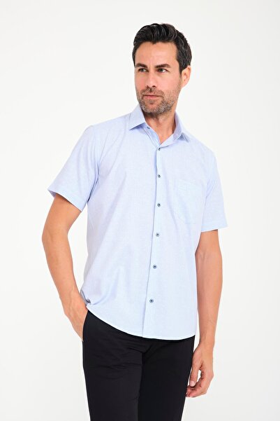 Fitmens Classic Short Sleeve Light Ground Box Pattern Linen Cotton Gift Boxed...