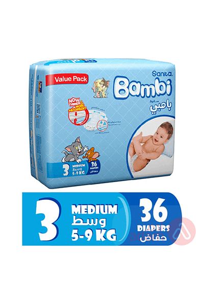 Bambi SANITA BAMBI NO 3 MED VALU 36PCS
