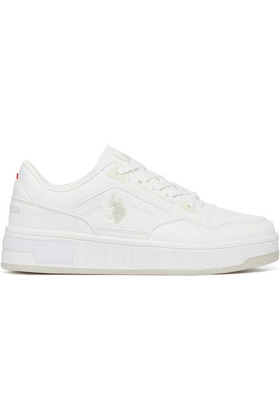 U.S. Polo Assn. Women's White Low-Top Sneakers - Stylish Lace-Up Design, Perfect for Casual Adventures