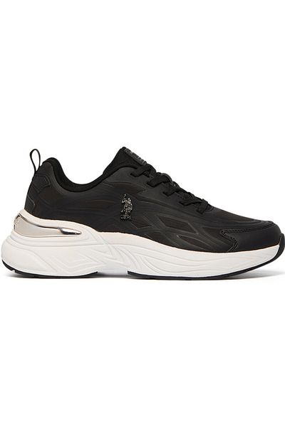 U.S. Polo Assn. Women's Black Low-Top Sneakers - Lightweight Lace-Up Design
