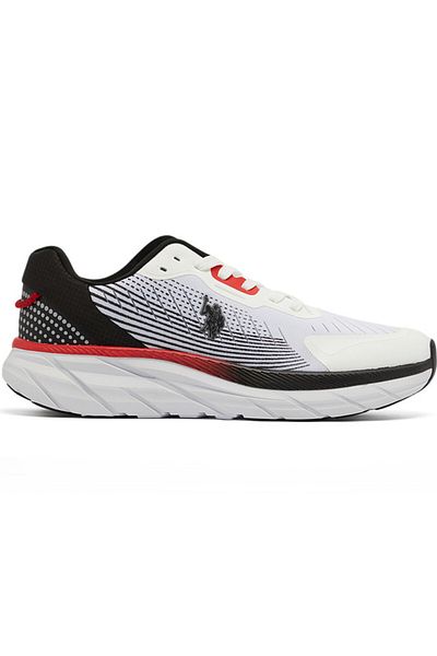 U.S. Polo Assn. Men's White Low-Top Sneakers - Lightweight Lace-Up Design, Comfortable for Everyday Outfits