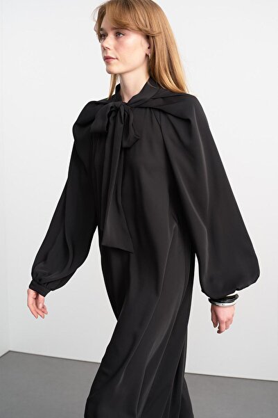 KADRİYE BAŞTÜRK Alien Cupra Uzun Elbise Siyah