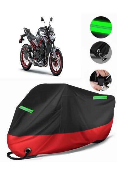 MotoEN غطاء دراجة نارية ممتاز متوافق مع Kawasaki Z 900 (متوافق مع القفل) أسود...