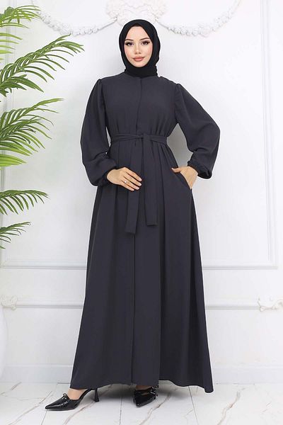 benguen Κρυφό φερμουάρ Belted Ferace Anthracite 1003