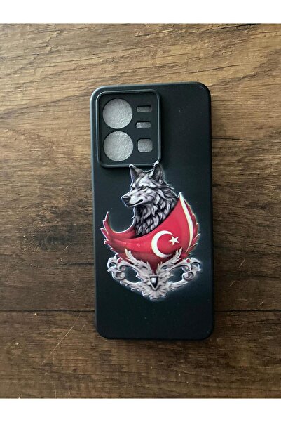 Newon غلاف هاتف VIVO Y22S مصنوع من السيليكون المخملي مع طباعة العلم التركي