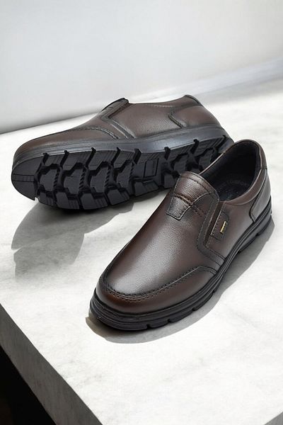 ISPARTALILAR Tab1645-S Winter Men's Shoes - 100% Genuine Leather, Full Orthopedic Sole, Rubber Non-Slip