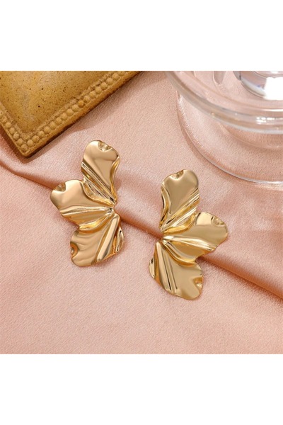 İPAR AKSESUAR KÜÇÜK KANATLI METAL GOLD KÜPE