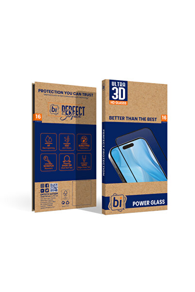 BİNANO Bİ 3D POWER GLASS IPHONE 16/15 EKRAN KORUYUCU