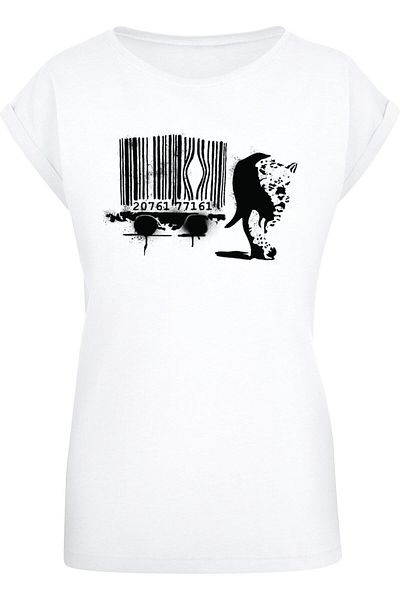 Merchcode Ladies Brandalised - Barcode Leopard Circle T-shirt