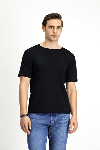 Kiğılı Set de 3 tricouri din bumbac, slim fit, cu decolteu