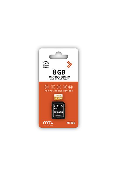 MTL 8 Gb Memory Card - Hc Micro Sd Adapter Included Mt802