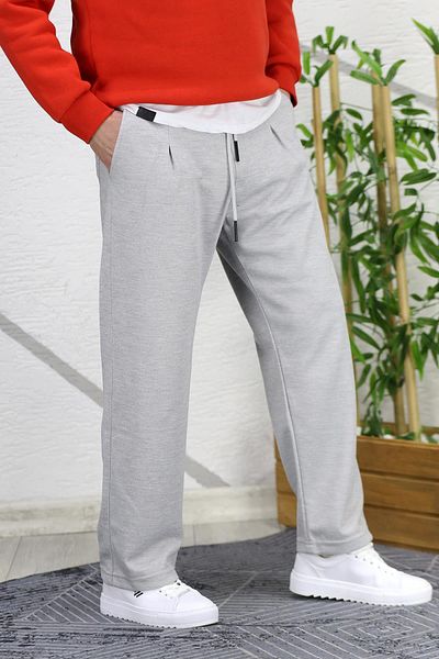 WAFRA Ανδρικό άνετο πλεκτό παντελόνι Baggy Fit