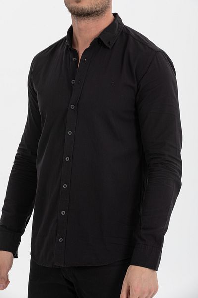 Klothy Ανδρικό πουκάμισο Gabardine από βαμβακερό πλυμένο κανονικό σχήμα