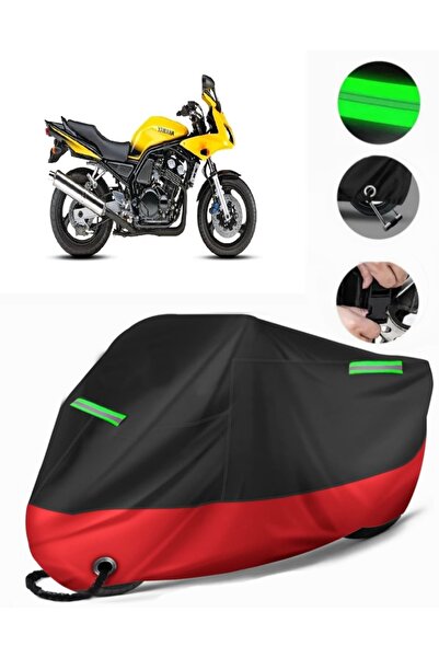 MotoEN غطاء دراجة نارية ممتاز متوافق مع Yamaha FZS600 (متوافق مع القفل) أسود-...