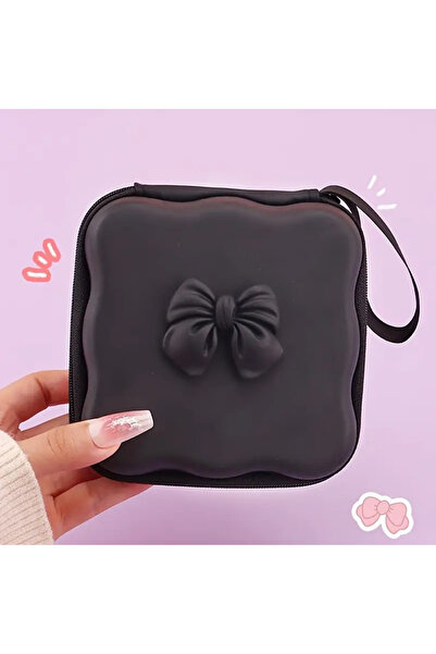 TATA CRAFT Fiyonk Aksesuarlı Kulaklık Şarj Kablo Aırpods Kozmetik Düzenleme Ç...