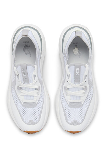 U.S. Polo Assn. Women's White Low-Top Sneakers - High-Quality Sole for Everyday Look
