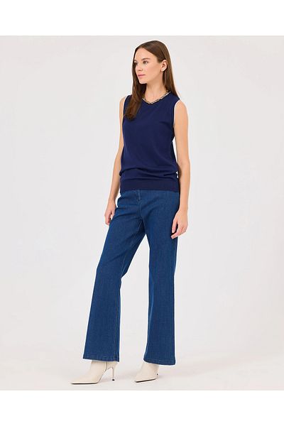 SEÇİL Crew Neck Sleeveless Knitwear Blouse