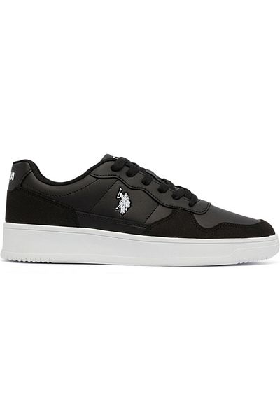U.S. Polo Assn. Women's Black Low-Top Sneakers - High-Quality Sole for Everyday Look