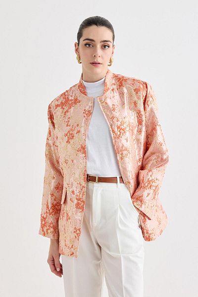 KADRİYE BAŞTÜRK Χρυσό μπουφάν Novi Taffeta Bomber