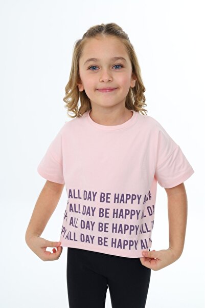 Toontoy Μπλουζάκι για κορίτσια Happy All Day με τύπωμα