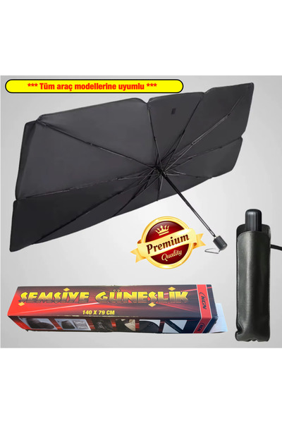 Kgn ÖN CAM GÜNEŞLİĞİ ŞEMSİYE MODEL 140 X 79 CM ISI GEÇİRMEZ 1. KALİTE