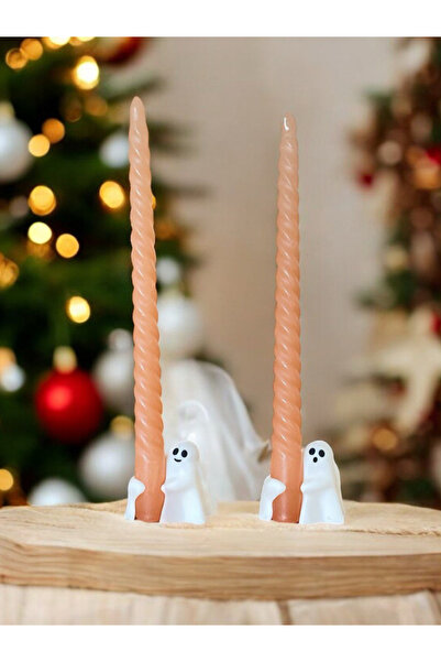 BEVATİR Yılbaşı Özel Dekoratif Obje Hayalet Mumluk-2'li Set Şamdan.