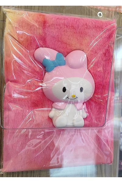 bundle island دفتر ملاحظات متعدد الأغراض مقاس A5 من Kuromi My Melody Sukuşi منقوش بخطوط قطيفة