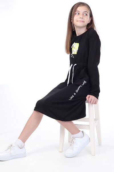 Toontoy Girl's Neon Printed Dress