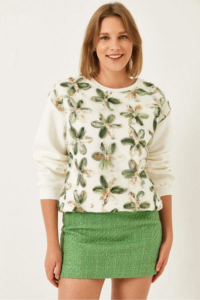 İKLİM LİFE Daisy Embroidered Sweat