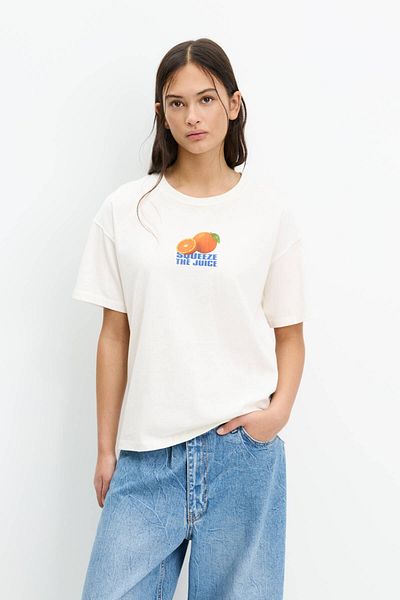 Pull & Bear Orange graphic T-shirt
