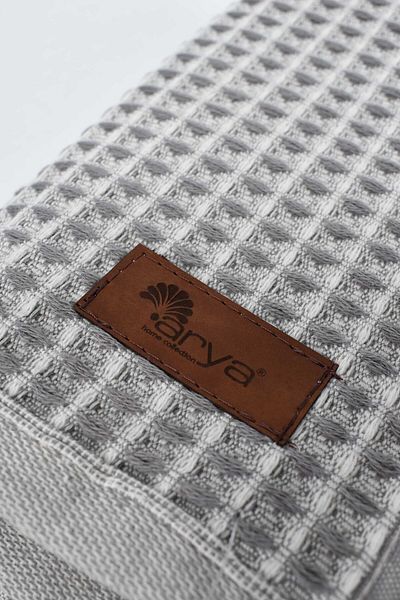 birizmoda Πετσέτα χεριών και προσώπου Kira καρό - ανοιχτό γκρι