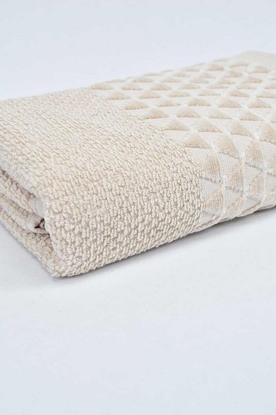 birizmoda Μπεζ Murano Velvet Jacquard Πετσέτα χεριών και προσώπου