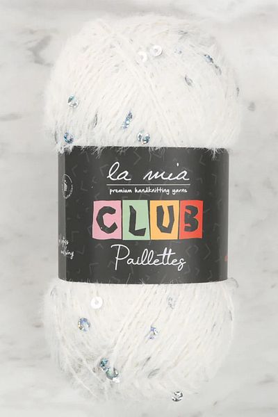 La Mia Yarn La Mia Club Paillettes Cream Πλεκτό Χέρι - 602