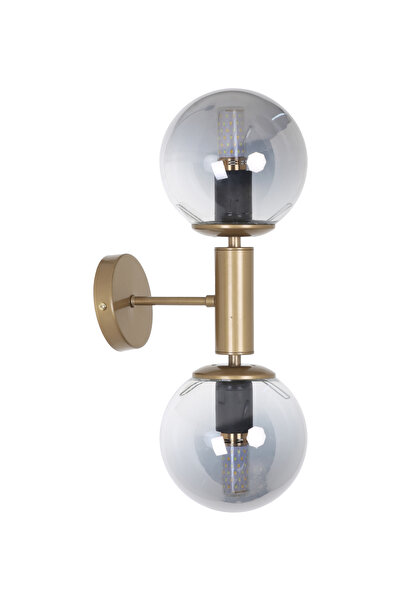 MŞ Aydınlatma Hector Antique 2 Smoked Glass Sconce