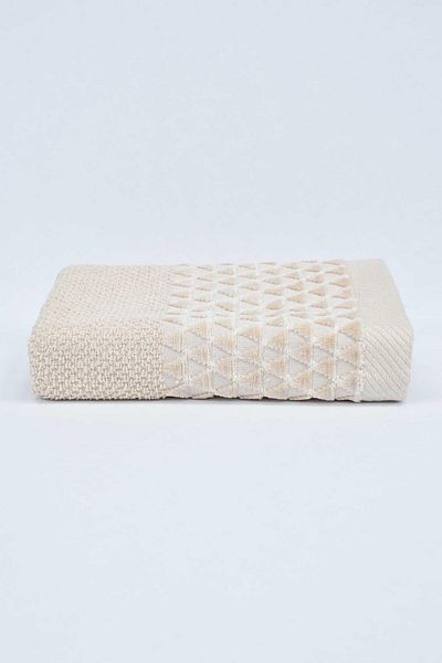 birizmoda Μπεζ Murano Velvet Jacquard Πετσέτα χεριών και προσώπου