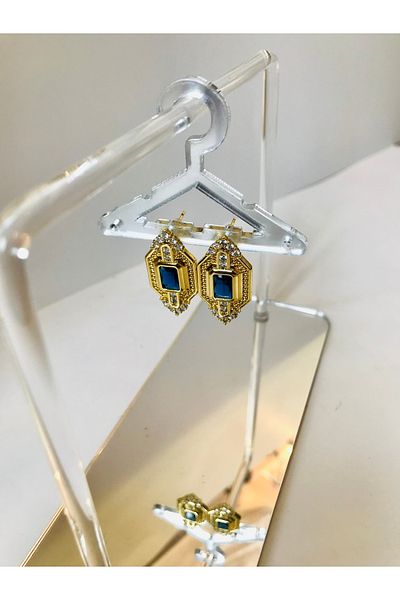 Manu Collection Steel Gold Serenay Knight Earrings Non-Tarnish Vip Series