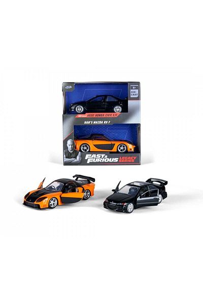Jada 1/32 F&f Legacy Series Heist هوندا سيفيك Ej1 / هان مازدا Rx-7
