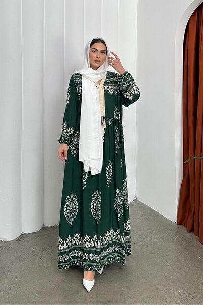 msm fashion Rochie de damă rochie lungă de vară cu decolteu în V cu imprimeu