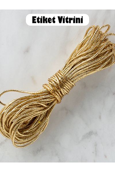 Etiket Vitrini Decorative Glitter Monofilament Thread 10 Meters +1 Leather Tag as a Gift