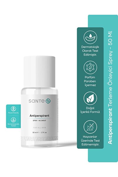SantePlus Koltuk Altı El Ayak Tüm Vücut Terleme Önleyici Sprey 50 ml