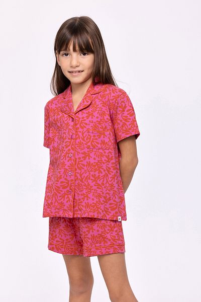 Woody 10-16 Years Old Girl's Pajamas-Ype - 922-Printed Pink