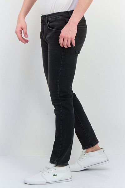 Riders by Lee Men Slim Fit Washed Stretchable Denim, Charcoal