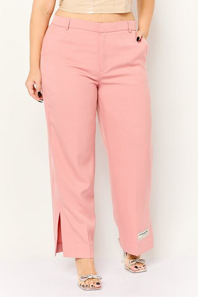 The Giving Movement Women Solid Pull On Palazzo Pants, Pale Pink