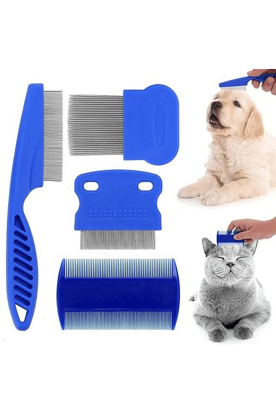 Pribor Large Pet Flea Comb Set 4 Pieces