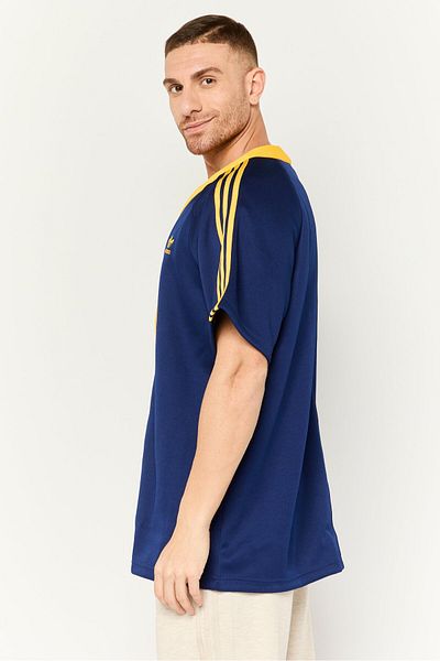 adidas Men Sportswear Fit Embroidered Logo Superstar Baseball Shirt, Navy