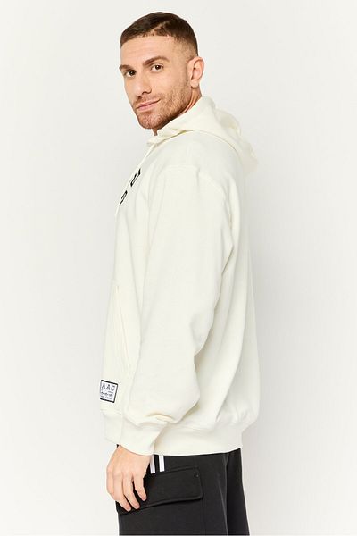 adidas Men Sportswear Fit Long Sleeve Outdoor Hoodie, Off White